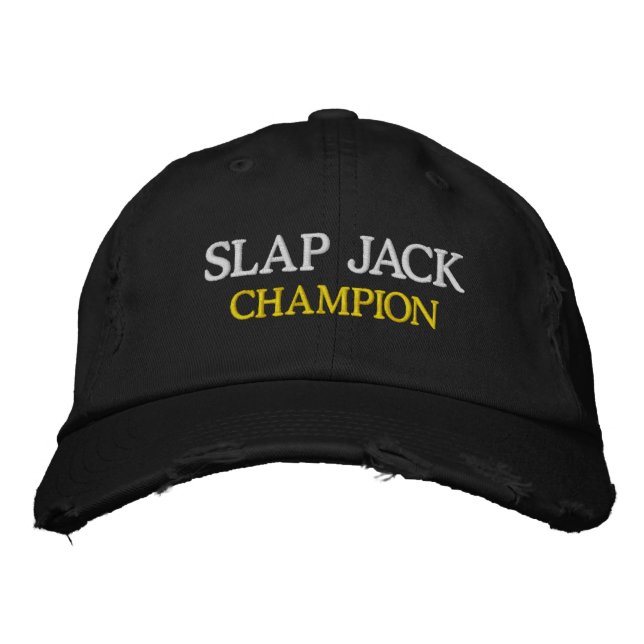Sports College Drinking Games SLAP JACK CHAMP Embroidered Hat (Front)