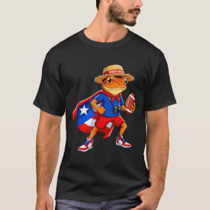 Sports coqui frog puerto rico flag rican football  T-Shirt