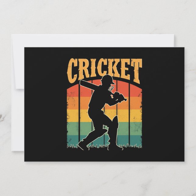 Sports Cricket Player – The Gentleman’s Game  Invitation (Front)