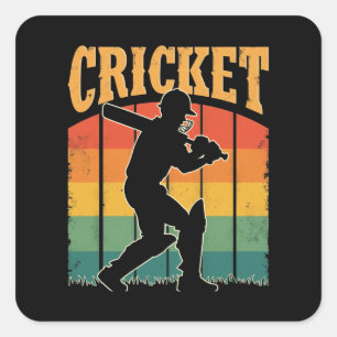 Sports Cricket Player – The Gentleman’s Game Square Sticker