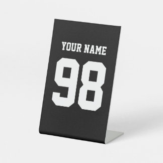 Sports Custom Name Number Pedestal Sign