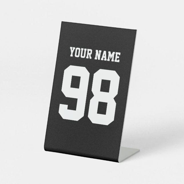 Sports Custom Name Number Pedestal Sign (Front)