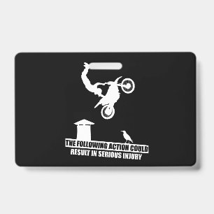 Sports Dirt Bike Motorcycles Lover Gift ID Badge