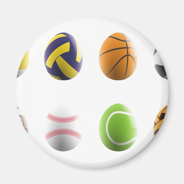 sports easter eggs magnet (Front)