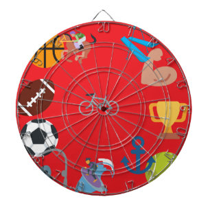 sports emoji dartboard