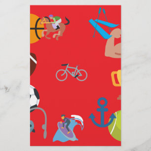 sports emoji stationery
