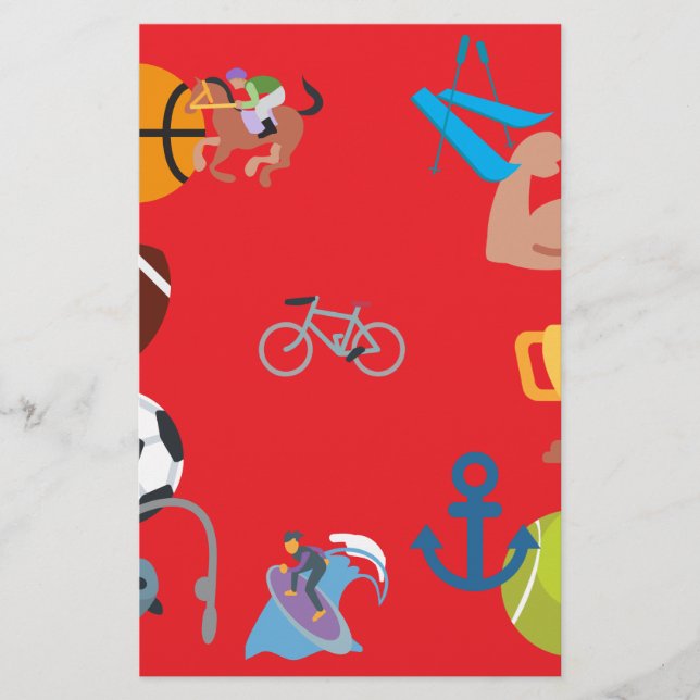 sports emoji stationery (Front)