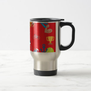 sports emoji travel mug