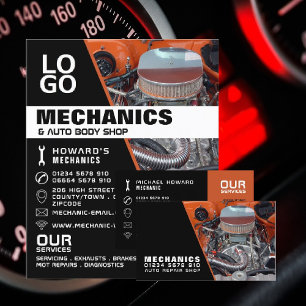 Sports Engine, Auto Mechanic & Repairs Advertising Flyer