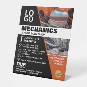 Sports Engine, Auto Mechanic & Repairs Advertising Pedestal Sign