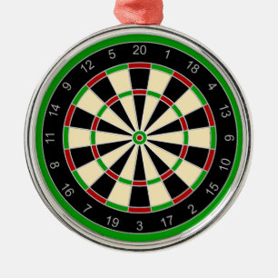 Sports Equipment - Dartboard 1 Metal Tree Decoration