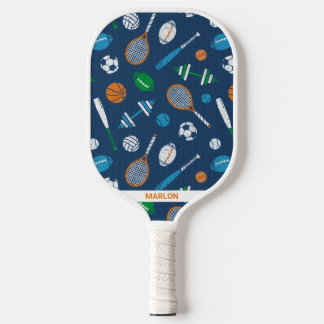 Sports Equipment on dark blue Pickleball Paddle