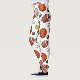 Sports Equipment Pattern Leggings