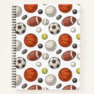 Sports Equipment Pattern Notebook