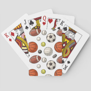 Sports Equipment Pattern Playing Cards