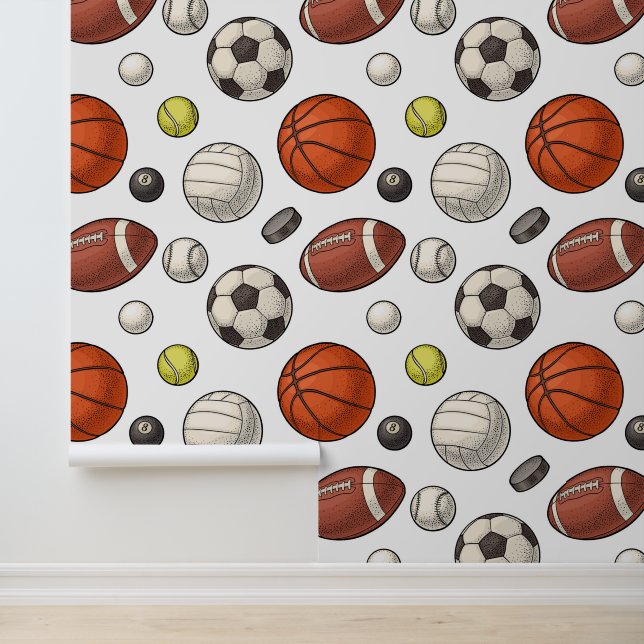 Sports Equipment Pattern Wallpaper (Application)