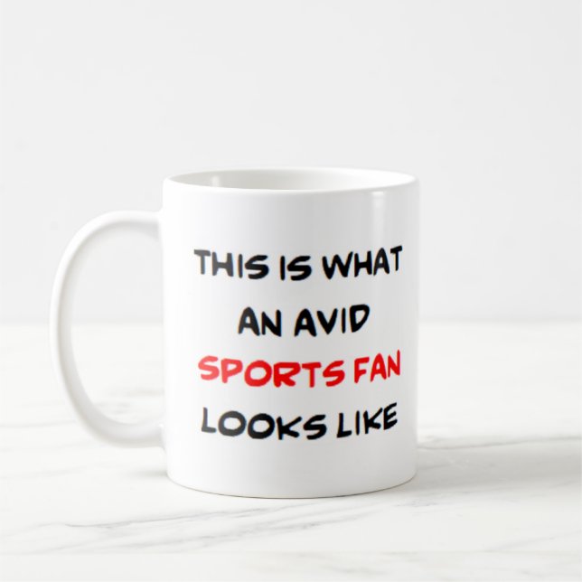 sports fan, avid coffee mug (Left)