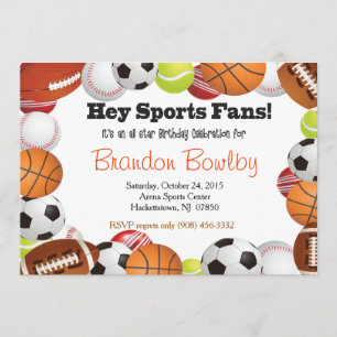 SPORTS FAN BIRTHDAY INVITATION