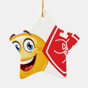 sports fan emoji ceramic tree decoration