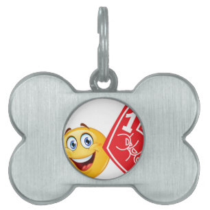 sports fan emoji pet tag