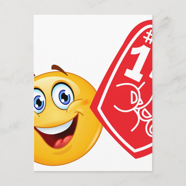 sports fan emoji postcard (Front)