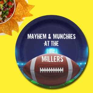 SPORTS Fan Football Stadium Party Paper Plate