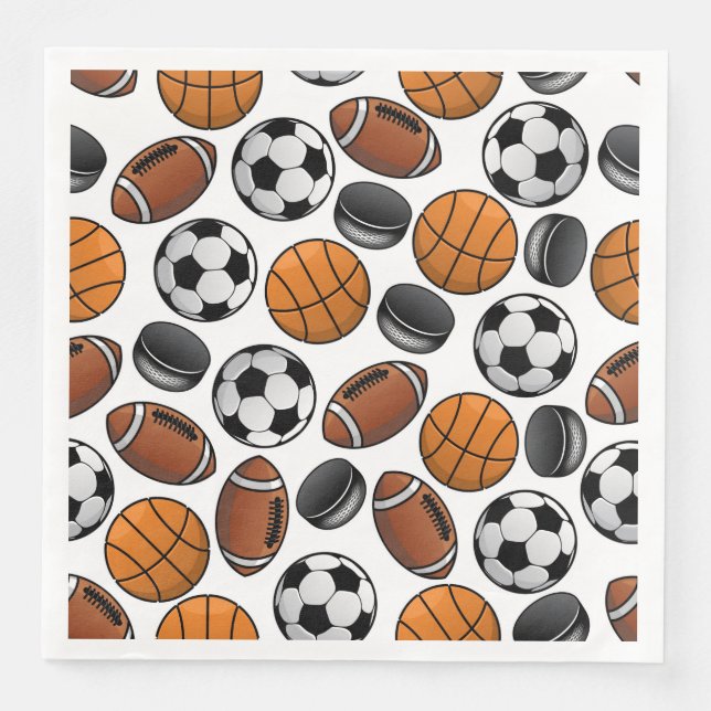 Sports Fan  Paper Dinner Napkins (Front)