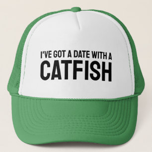 Sports Fishing Dad's Baseball CATFISH DATE Lucky  Trucker Hat