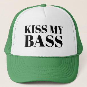 Sports Fishing Dad's Baseball KISS MY BASS Lucky  Trucker Hat