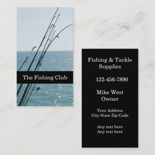 Sports Fishing & Tackle Business Card (Front/Back)