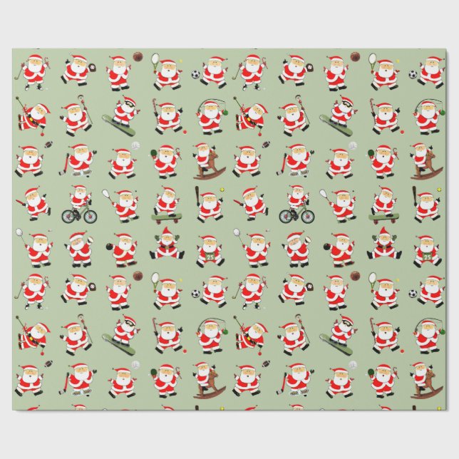 Sports Fitness Christmas Wrapping Paper (Seam)
