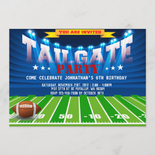 Sports Football Birthday Party Card