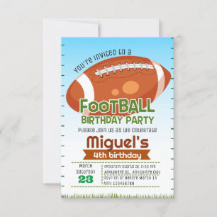 Sports Football Birthday Party Invitation