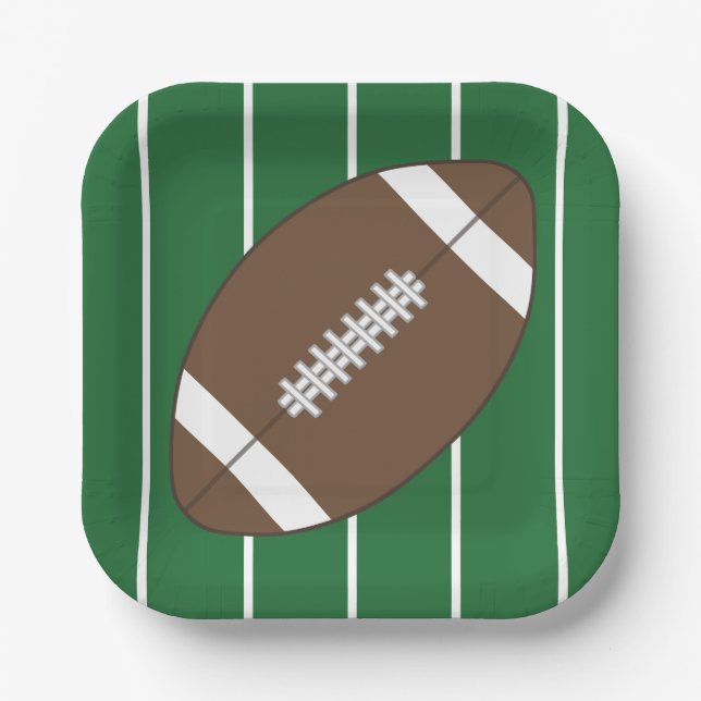 Sports Football Game Party Plates (Front)