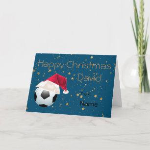 Sports Football Holiday Christmas Personalised Card