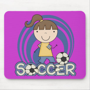 Sports Girl - Soccer T-shirts and Gifts Mouse Mat