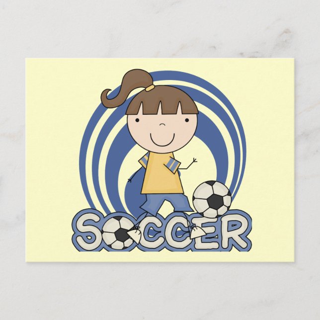 Sports Girl - Soccer T-shirts and Gifts Postcard (Front)