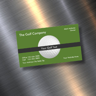 Sports Golf Theme Magnetic Business Card
