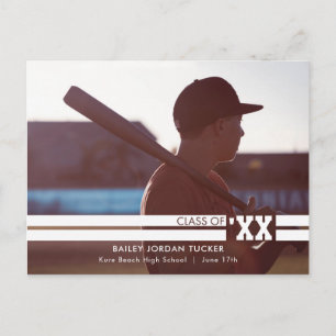 Sports Graduate Full-Photo Announcement Postcard