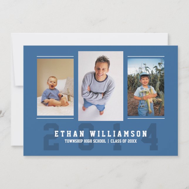 Sports Guy Photo Graduation Party Invitation (Front)