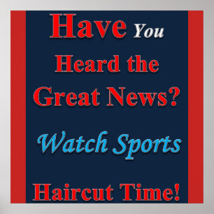 Sports Haircut Sale Poster Matte