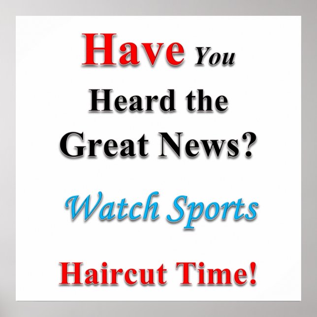 Sports Haircut Sale Poster Matte (Front)