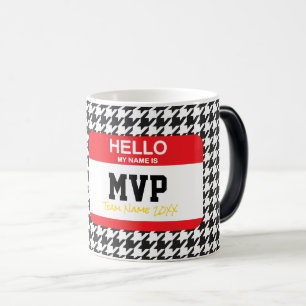 Sports Hello My Name Is MVP Houndstooth Team Year Magic Mug