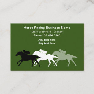 Sports Horse Racing Jockey Theme Business Card