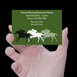Sports Horse Racing Jockey Theme Business Card