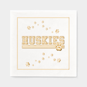 Sports Huskies  Foil Napkins