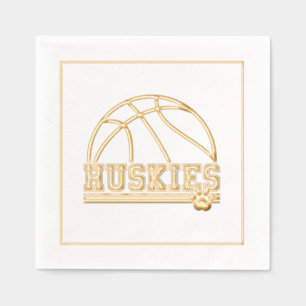 Sports Huskies  Foil Napkins