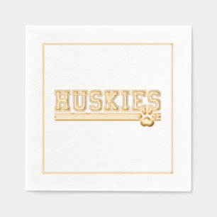Sports Huskies  Foil Napkins