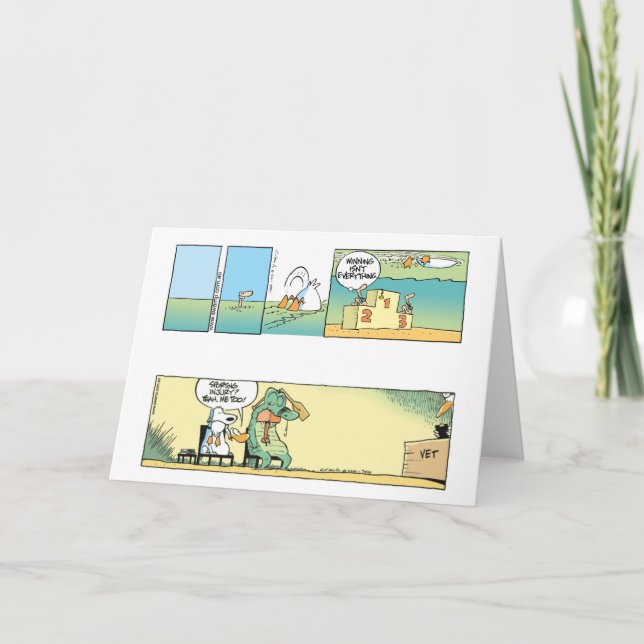 Sports Injury Cartoon Get Well Soon Card (Front)