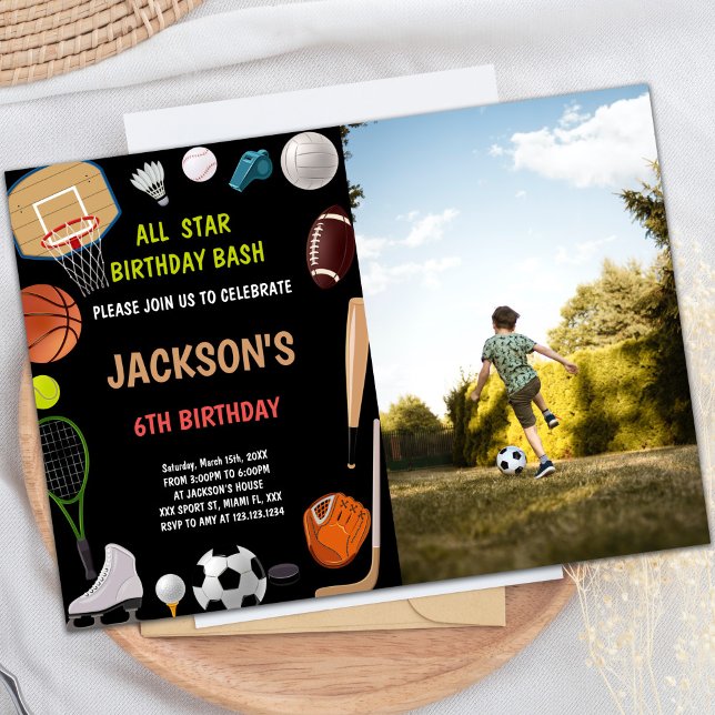 Sports Invitations with Photo (Sports Invitations with photo)